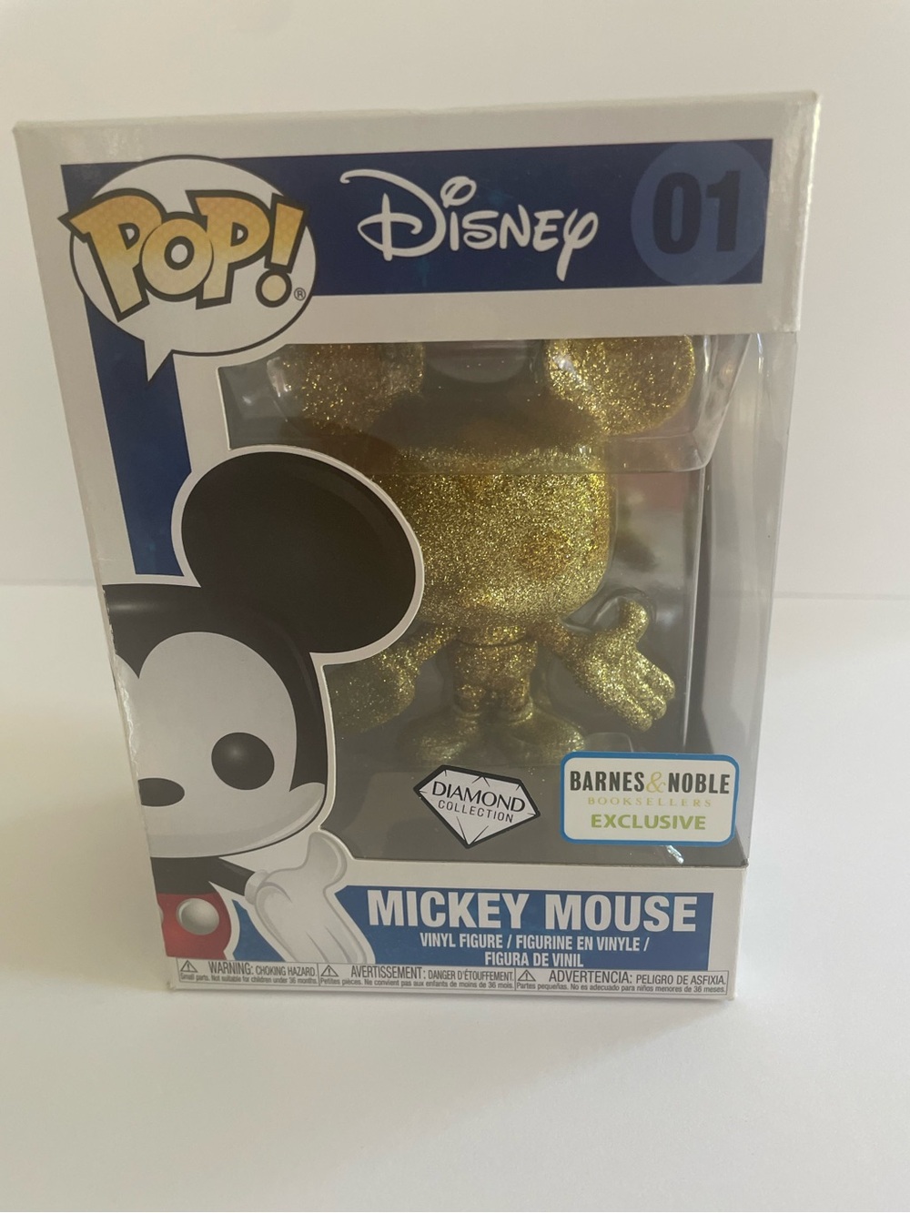 Disney Mickey Mouse pop figurine in glitter gold - Picture 1 of 6
